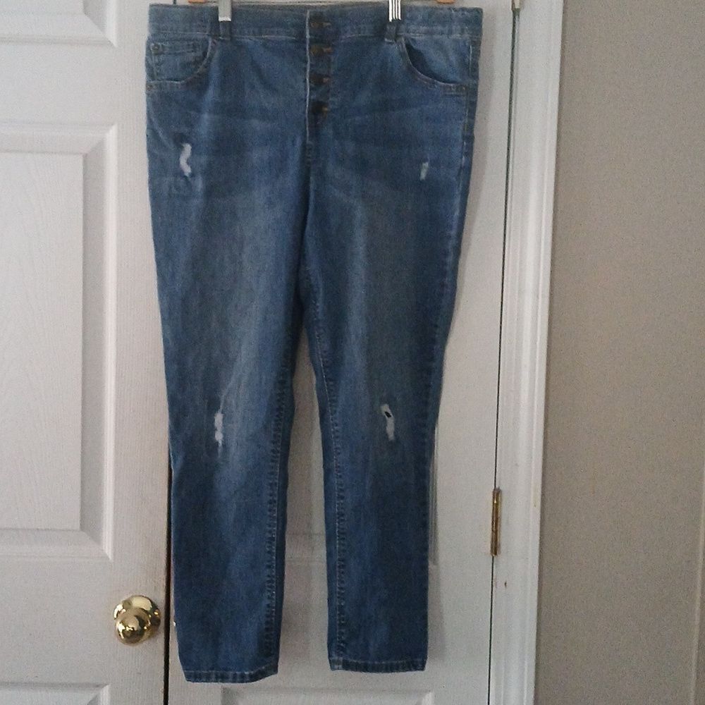 There Abouts hi rise skinny j adjustable button fly  jeans Sz 20.5 plus